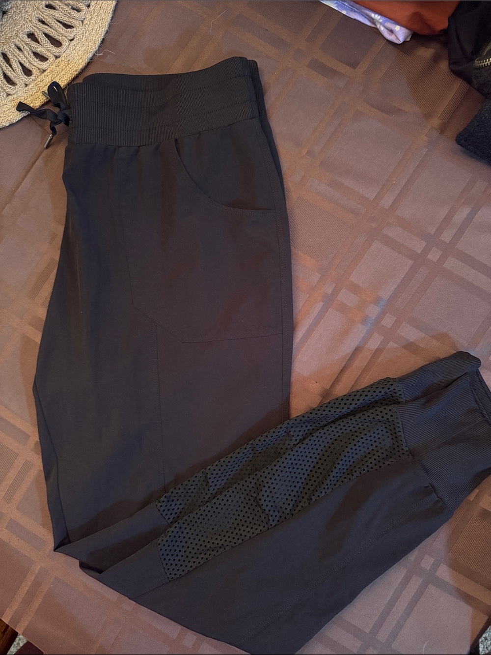 Kyodan Black Women's Joggers with Perforated Side Panels